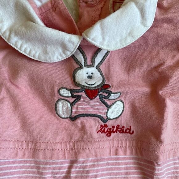 Sigikid Pink Summer Overall with Rabbit 0-3M EUC - Picture 2 of 6